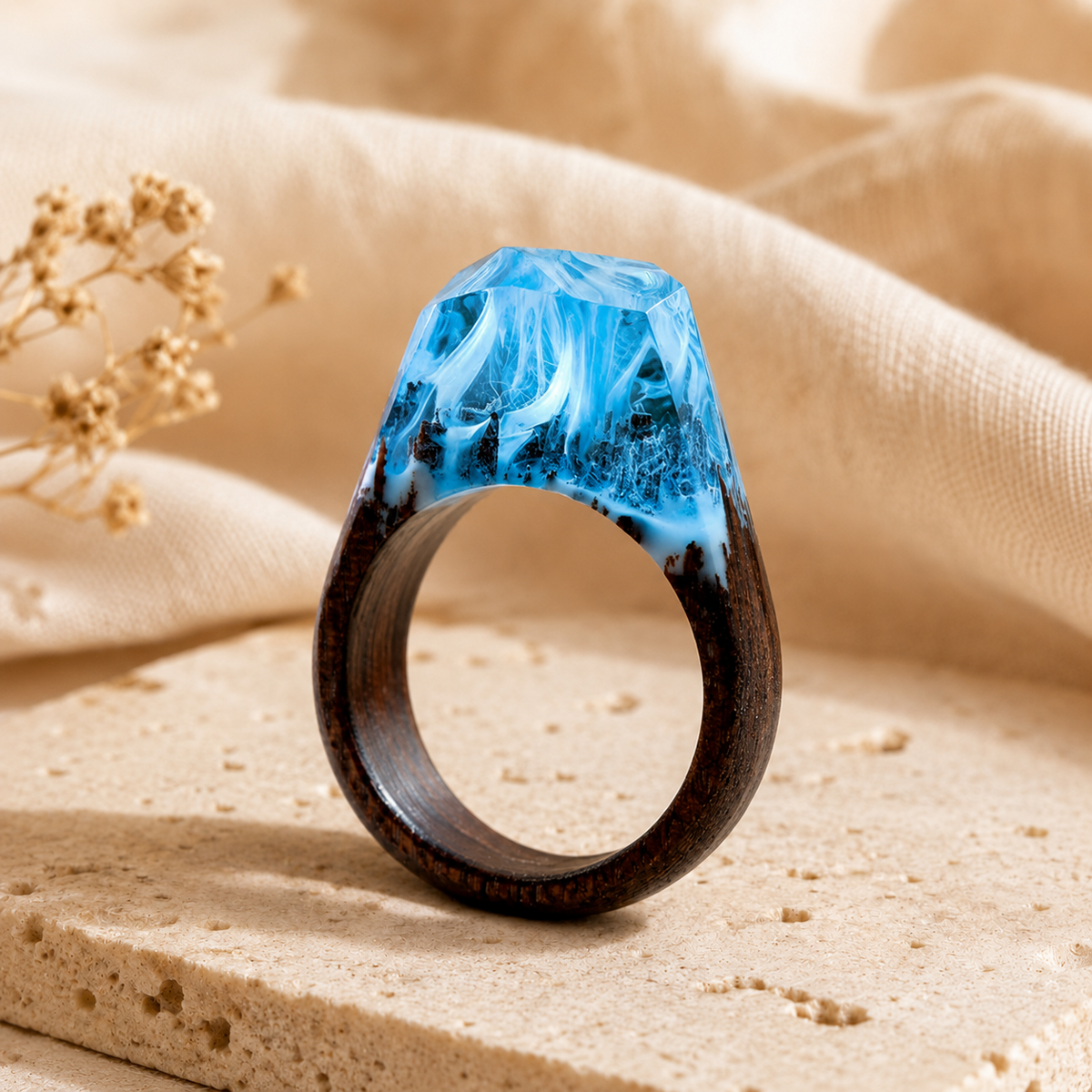 Handmade Wood & Resin Ring