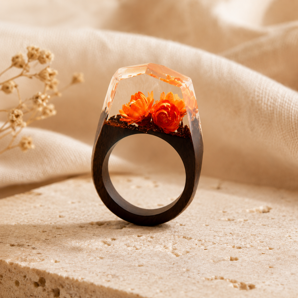 Handmade Wood & Resin Ring