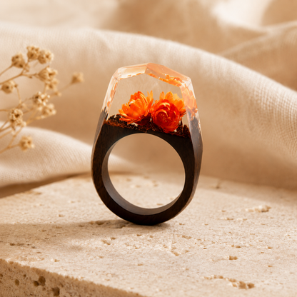 Handmade Wood & Resin Ring