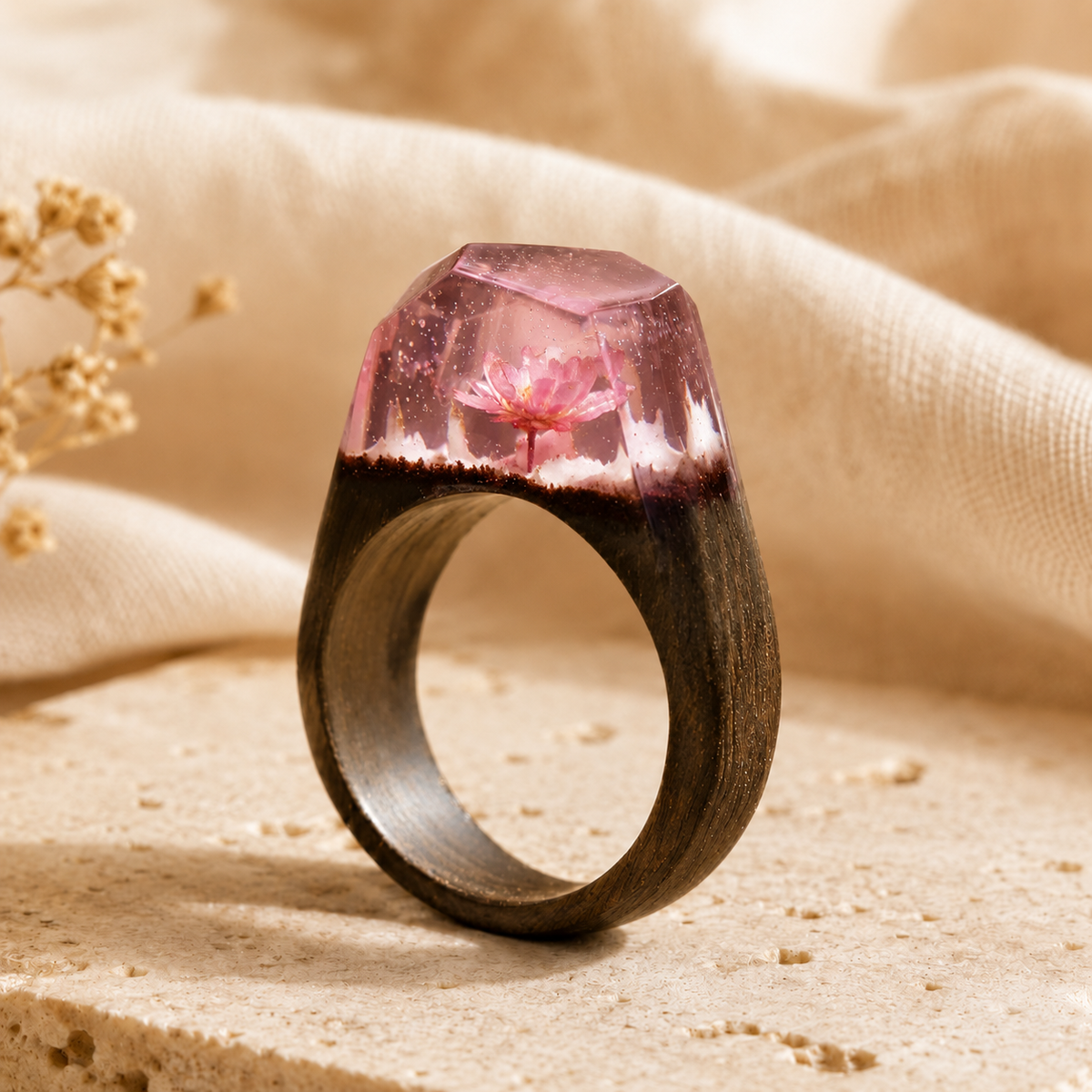Handmade Wood & Resin Ring