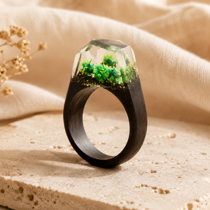 Handmade Wood & Resin Ring